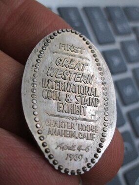 Rare Find - Elongated Pressed Nickel 1962 Nickel from 1968 Coin Show as Souvenir